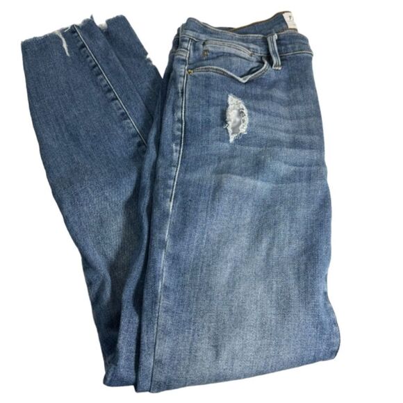 Frame Denim Le High Skinny Distressed Raw Hem Cropped Jeans Sz 28 - Picture 5 of 13